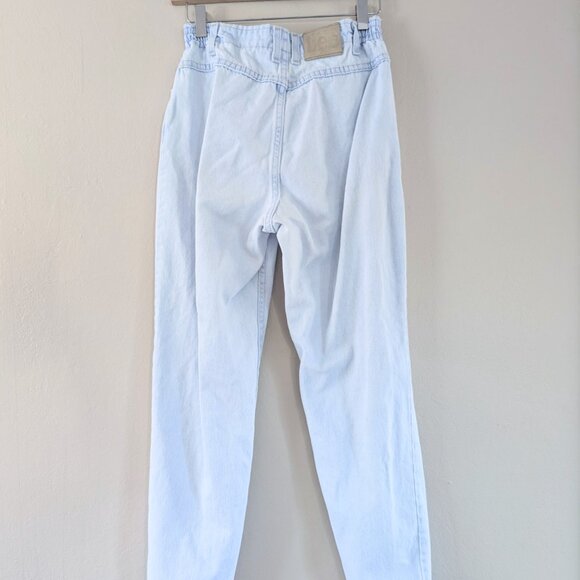 Vintage 90s Lee High Waist Mom Jeans Light Wash Bareback Tapered Leg Stretch - Picture 8 of 10
